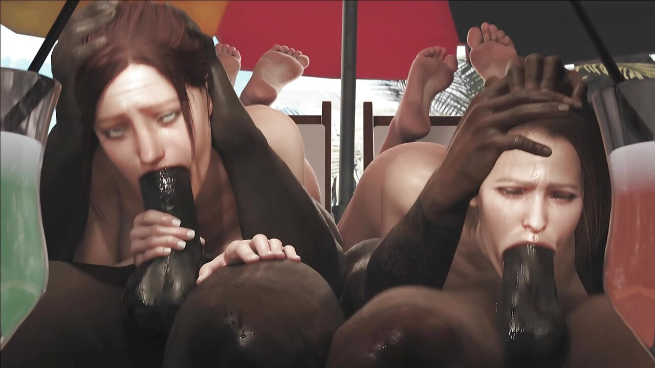 Robaatoo Explicit Beach Orgy: Seductive Women Craving Intense Sex and Swallowing Large Black Cocks
