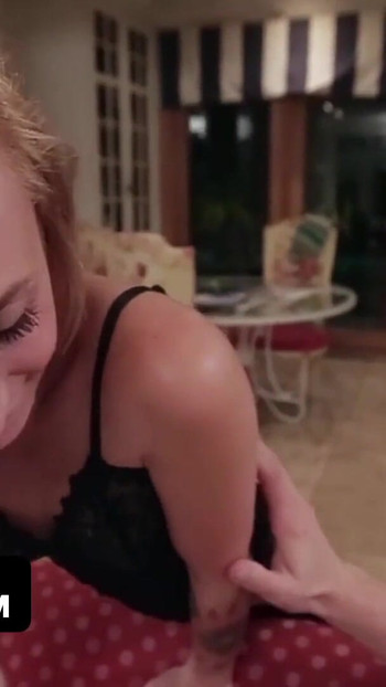 Stunning moment from "TeamSkeet - Tiny Amateur Girl Surprises Her Neighbour And Wraps Her Juicy Lips Around His Fat Cock"