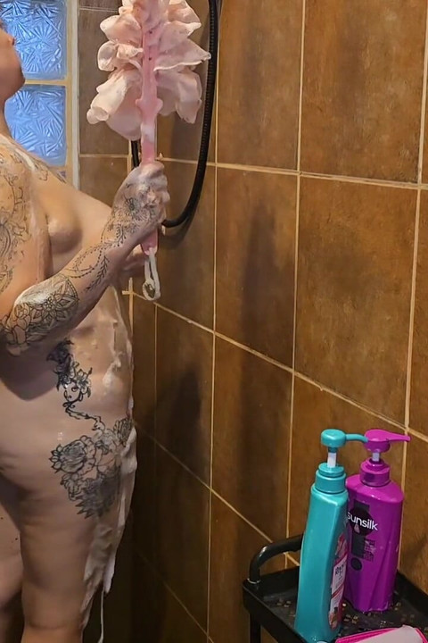 Jade in a Soapy Shower