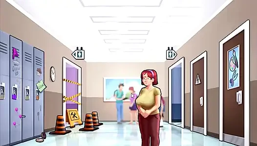 Summertime saga - Jenny had her baby. Johannes fucked Odette on the bike. Johannes fucked Roxxy