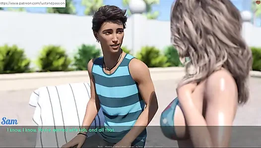 AWAM - Сэм на массаже, лосьон на спине Sophia