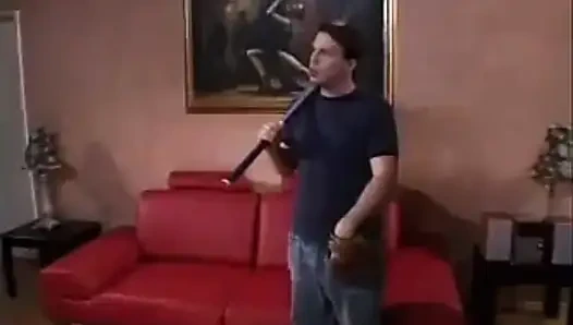 Milf seduces and fucks her sons friend on the sofa