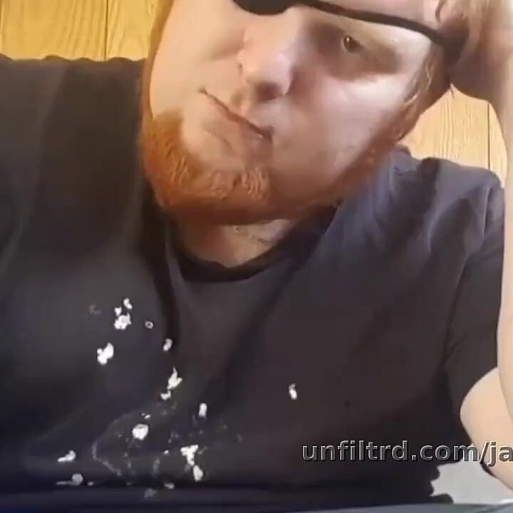 Sexy Redhead with an Eye Patch Shows You How to Cum Like a Mobster