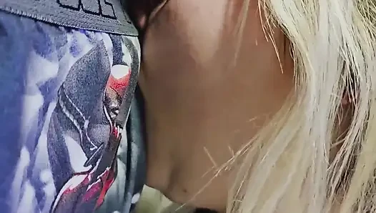 Sucked His Dick and Jerked His Cum on My Tits! I Made Sure to Lick It off My Fingers!