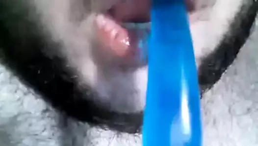 Sucking on Butt Plug