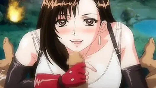 Sarcasticshovel392 präsentiert: Tifa Lockhart aus Final Fantasy VII erliegt einer intensiven, animeartigen Oralsex-Session mit englischen Untertiteln