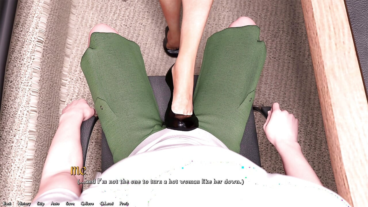 办公室挑逗：Jade吮吸Dan的鸡巴, 提供足交并提供她柔软的胸部摩擦