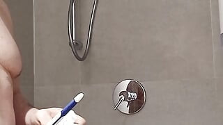 Shaving My Cock In The Shower