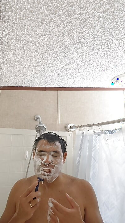 Cleaning Up in the Tub Bathing Solo and Rinsing Off