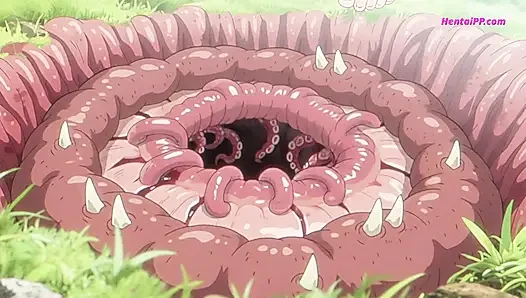 Древний эльф Mage Frieren и ее ученица Fern трахнули грубо гигантским демон-членом в темном лесу
