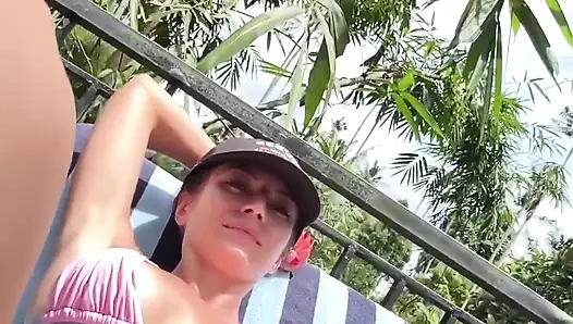 Lounging at the Public Pool, Tits Flashing, Ass in Your Face