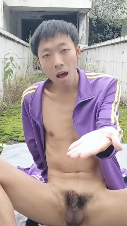 Jaw-dropping moment from "Asian boy masturbates sexy moans and ejaculates outdoors on the rooftop of apartment and eats semen"