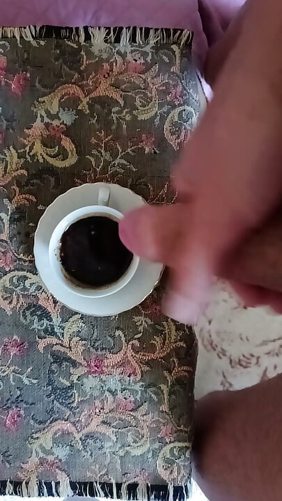 Cum in coffee