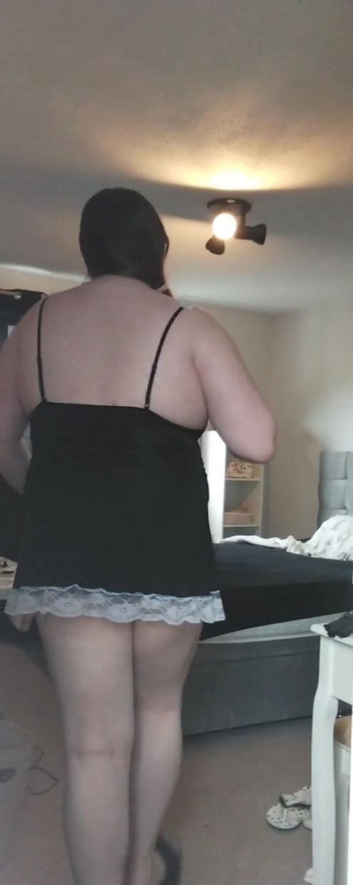 BBW trans maid bends over lots! | Clip 1