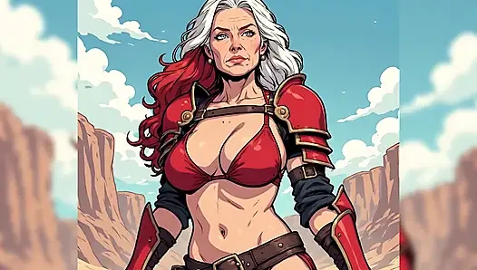Anime tarzı seksi savaşçı orta yaşlı seksi kadınlar