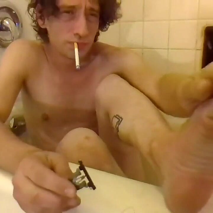 Shaving My Left Leg and Left Foot