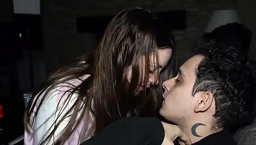Luchiibb fucks her boyfriend's best friend next to the fat cuckold! CREAMPIEv