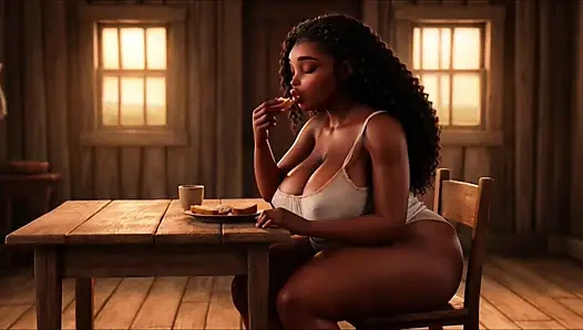 Sensual Natural Intimate Daily Routine Of A Gorgeous Curvy Black Peasant Woman Peaceful Rural Countryside Life