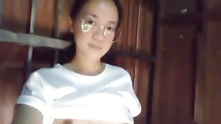 Hot Cute Petite Asian Girl Alone at Home