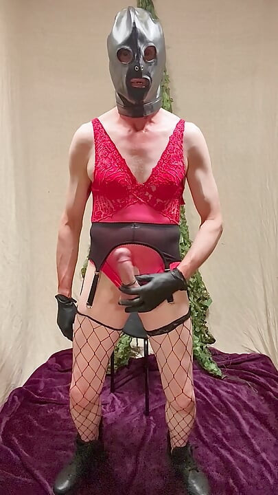 Randy Male Pulls His Hard Penis In Stockings