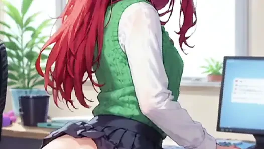 Hentai anime - arkadaşımın kız arkadaşı gerçekten götünü nasıl hareket ettireceklerini biliyor