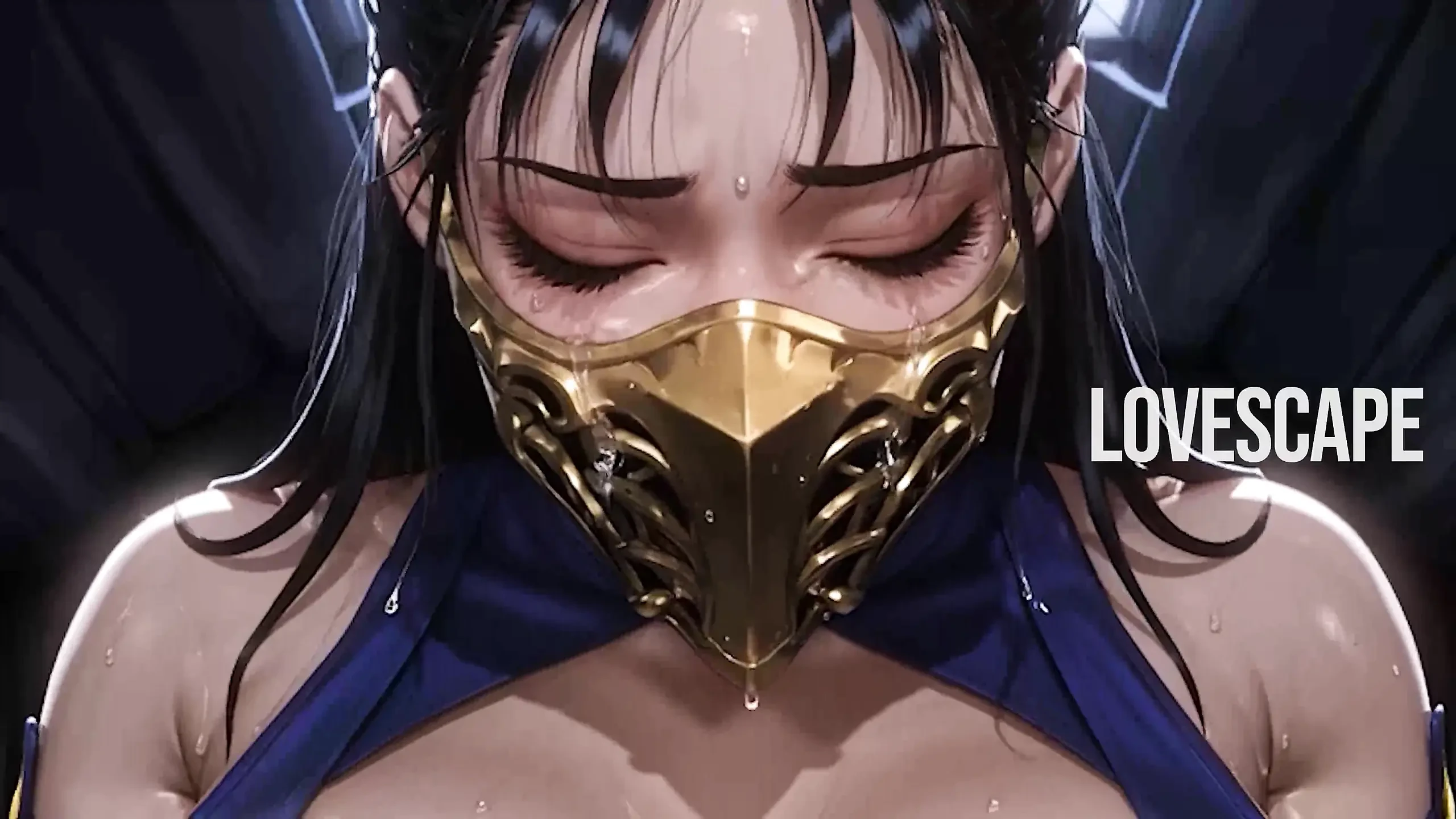 Kitana Mortal Kombat单人表演：尖叫高潮+激烈性爱