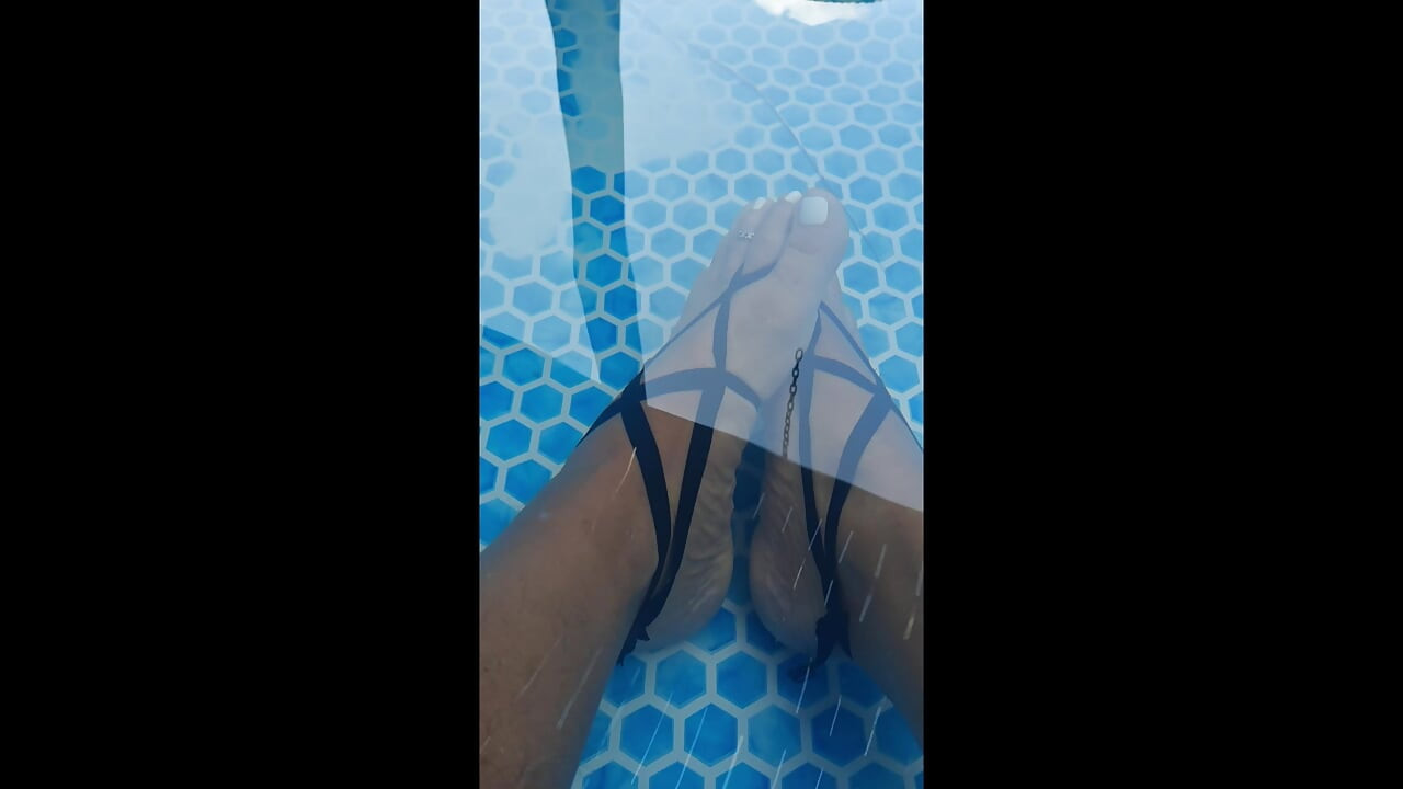 Under water feet