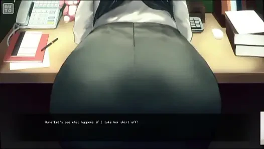 Office girl in skirt ignores me as I fuck her while she works!
