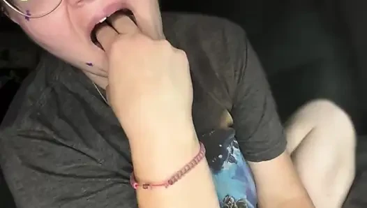 Titty sucking ass smacking whore