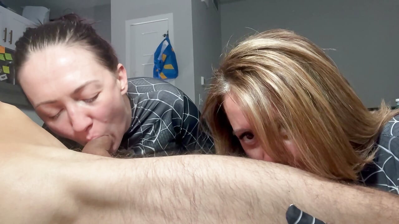 2 Roomates Wanted Get Destroyed All Their Holes with Big Dick. Cosplay Spider Girls Threesome, Anal Creampie. Rough Sex Cum