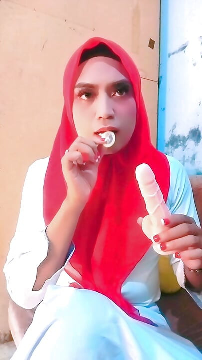 Indonésia hijab transsexual treinamento anal