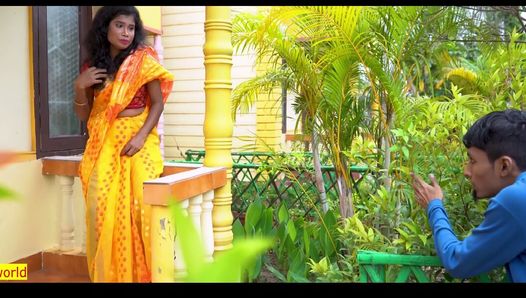 18-jarige dorpsvrouw betaalt kamerhuur! Hindi beste vrouw die seks deelt