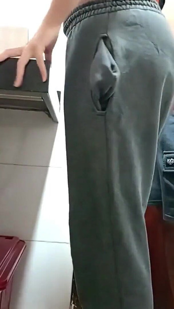 Emotional moment from "Maid is caught in the bathroom."