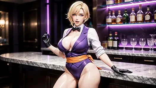 König KOF sexy barkeeper solo muschi fingern &massiver squirting-orgasmus