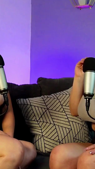 2 LATIN GIRLS eat each other's BIG TITS at the end of the podcast | Clip 1