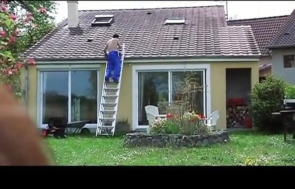 Chubby mature hoe jizzed in mouth after banging outdoors