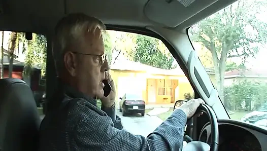 Sexy Blonde Ally Ann 69s Upside Down and Rides a Huge Cock