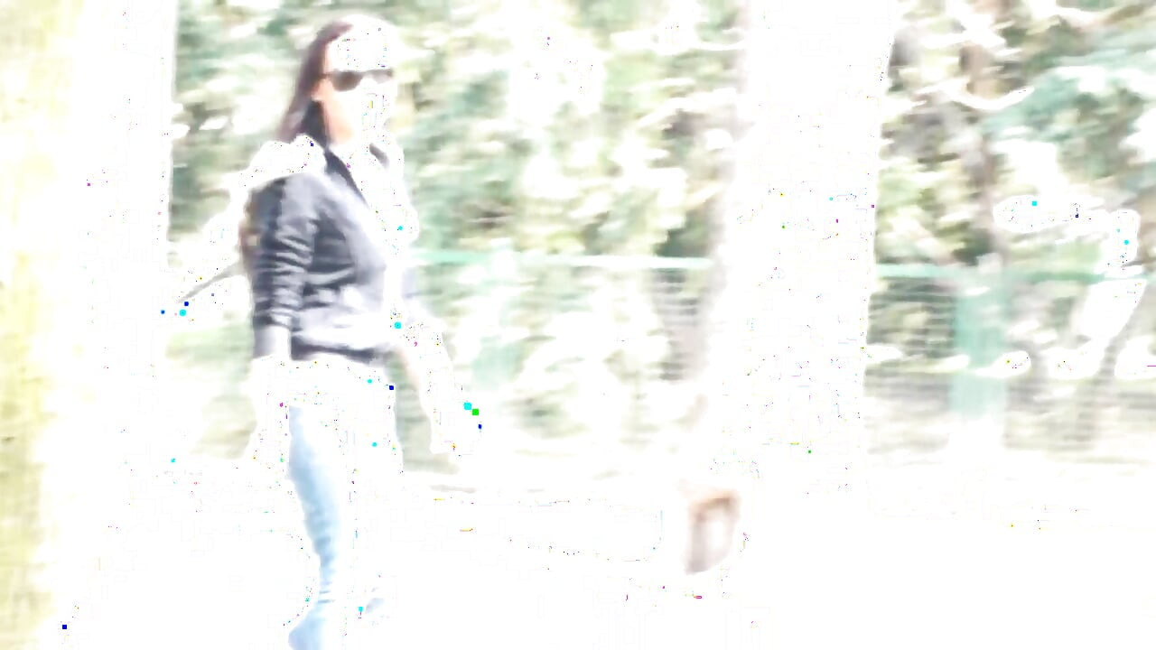 Teen babe picked up and sprayed on her beautiful face