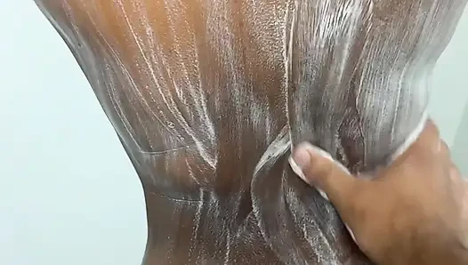 Big ass Indian shows her big ass in the shower