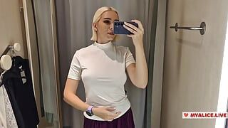 Try On Haul Transparent Clothes, Completely See-Through. At The Mall. See on me in the fitting room