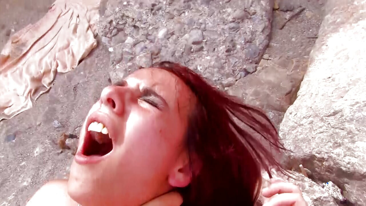 Redhead German girl eating cum after a hard anal fuck