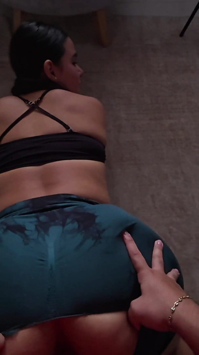 A yoga class I'll never forget! He breaks the spandex and accidentally puts his cock in! | Clip 1