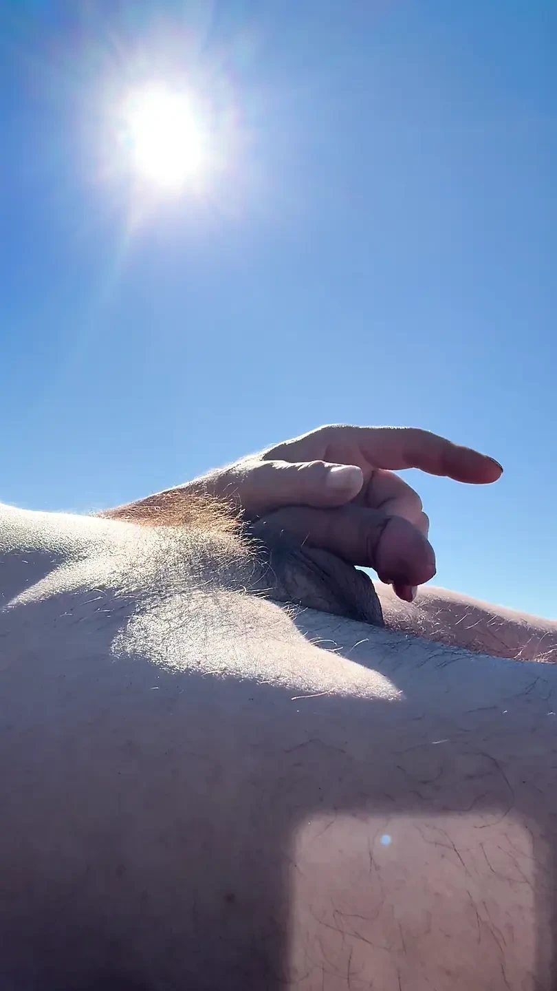 Small Dick Public Beach Masturbation