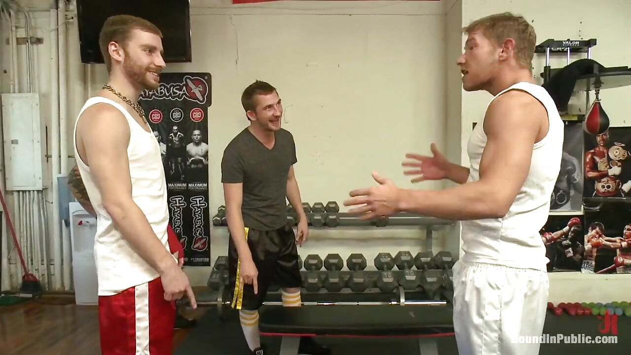 Loudmouth Muscle-head Gets Taken Down and Gang Fucked at a Boxing Gym