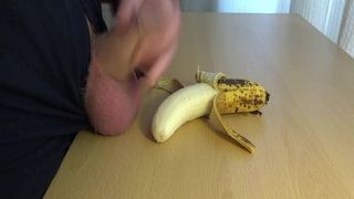 cum on food - banana