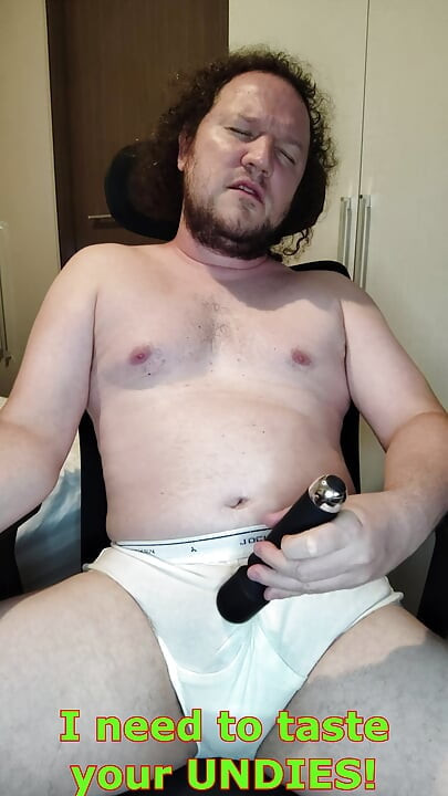 Verbal tease and cum in white Jockey Y-front full rise briefs