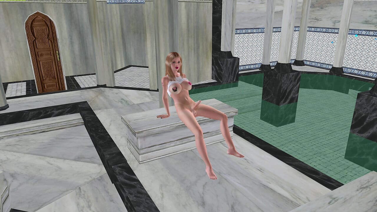 Büyük göğüslü transeksüel vahşi 3 boyutlu hentai'de meşaleyle mastürbasyon yapıyor