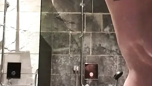 Orgasm in public sauna