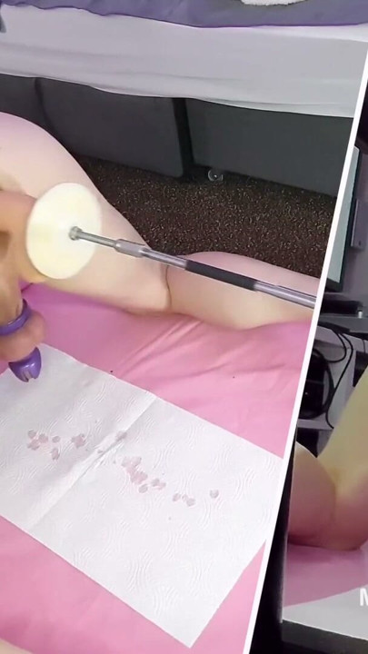 Anal dildo orgasms whilst locked in chastity for DILF Mike | Clip 1