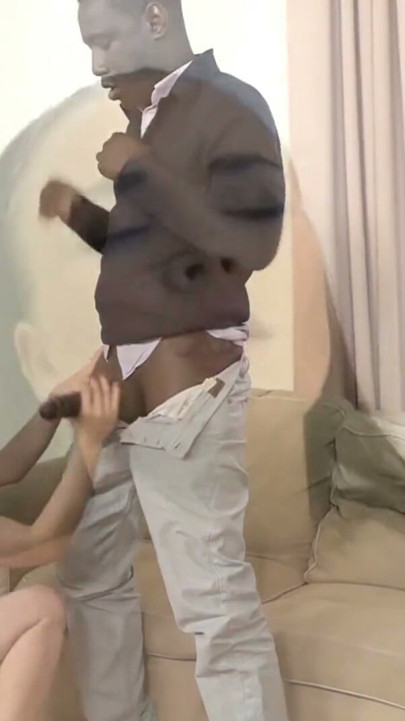 Petite Brunette Slut Wife gets fucked hard Anal from Ass by a Big Black Cock BBC guy in front of Husband for Cuckolding | Clip 1